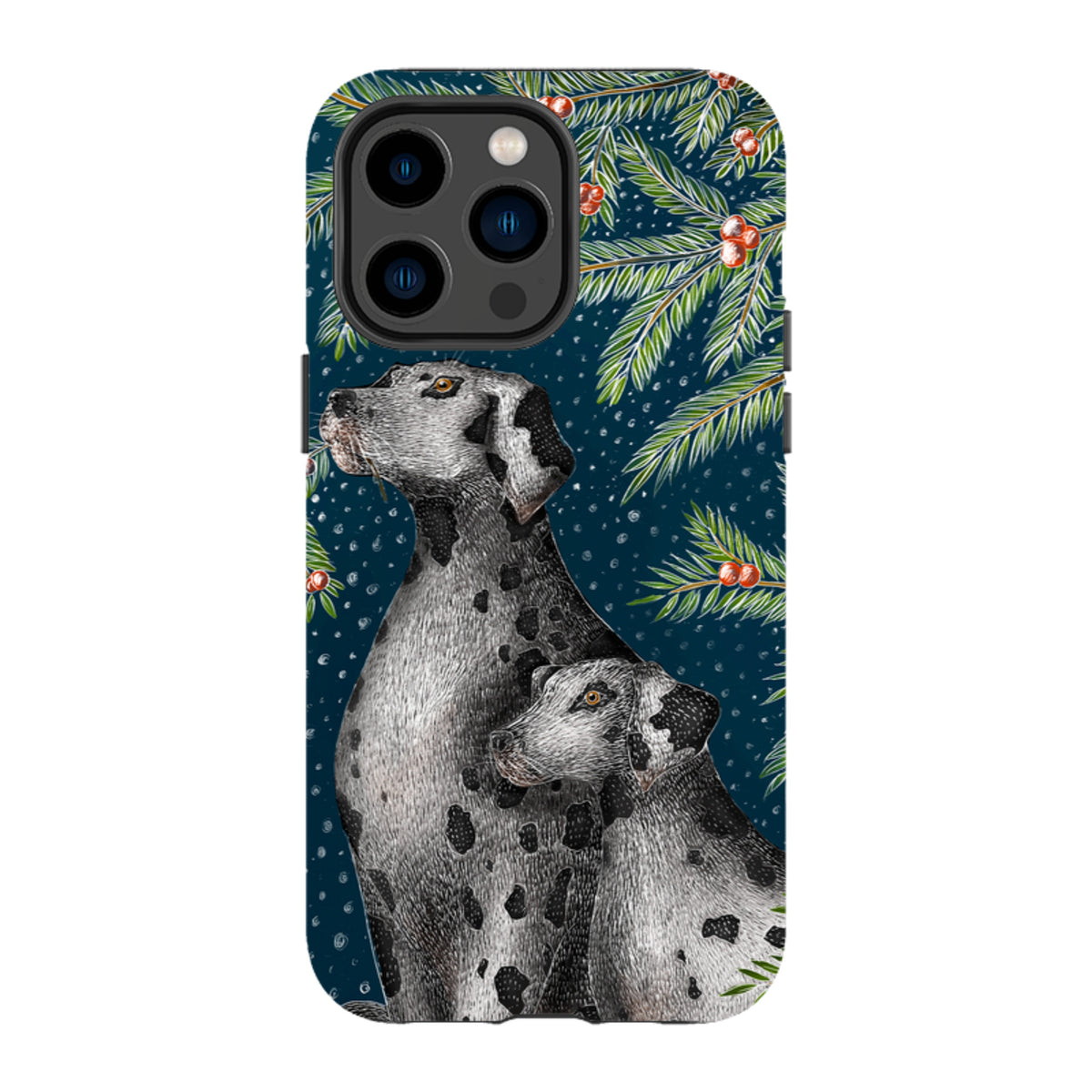 iPhone Tough Case - Christmas Dalmatians By Catherine Rowe