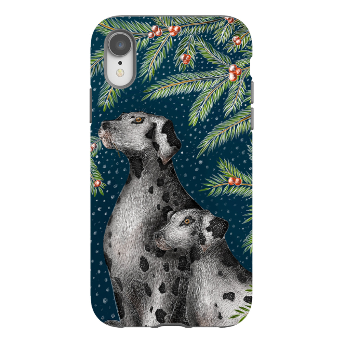 iPhone Tough Case - Christmas Dalmatians By Catherine Rowe