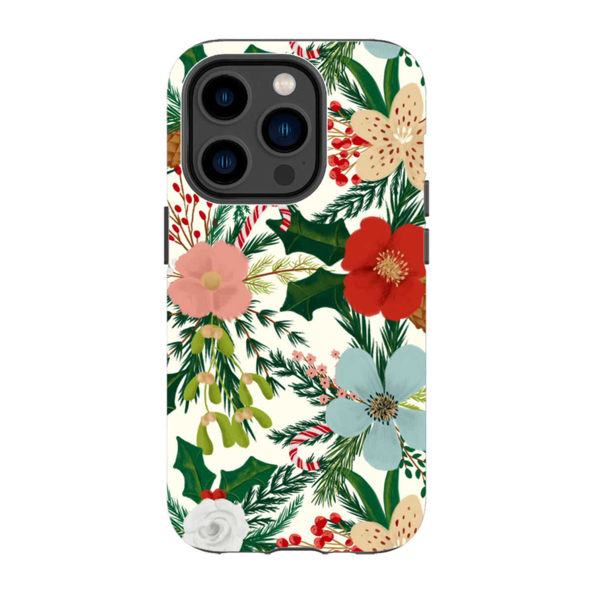 iPhone Tough Case - Christmas Florals By Abby Jacobs