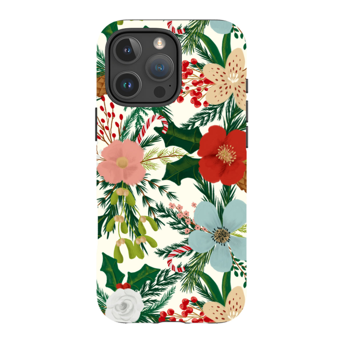 iPhone Tough Case - Christmas Florals By Abby Jacobs