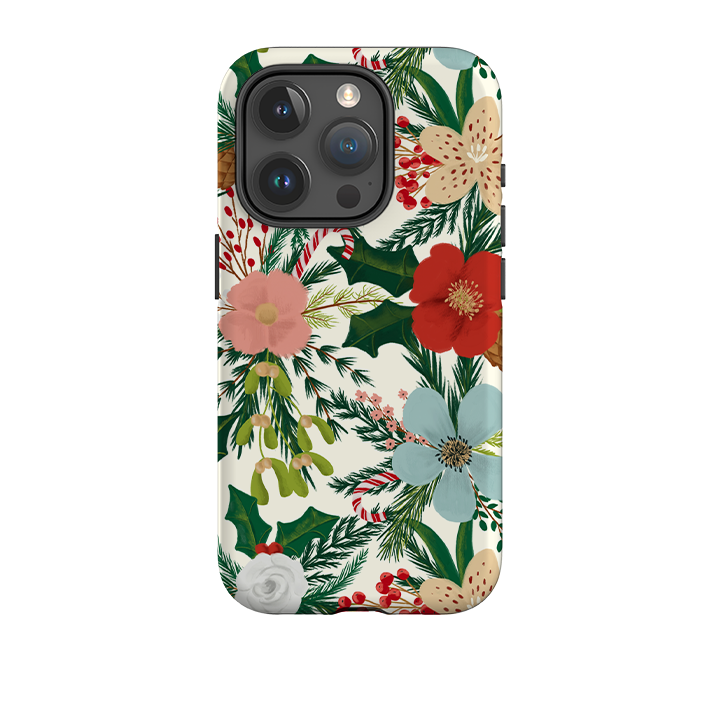 iPhone Tough Case - Christmas Florals By Abby Jacobs