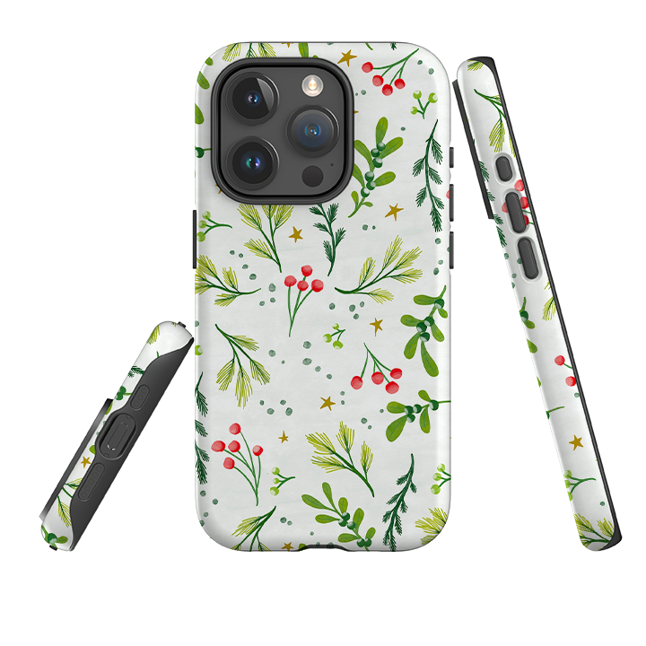 iPhone Tough Case - Christmas Stars By Katherine Quinn