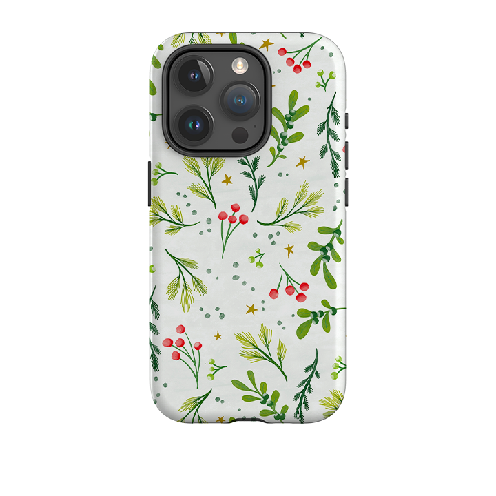 iPhone Tough Case - Christmas Stars By Katherine Quinn