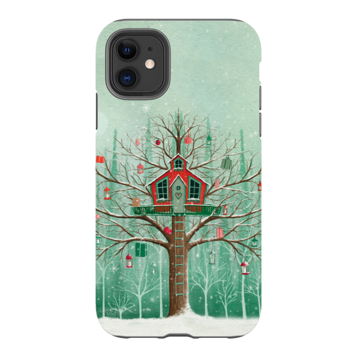 iPhone Tough Case -Christmas Tree House By Maja Lindberg