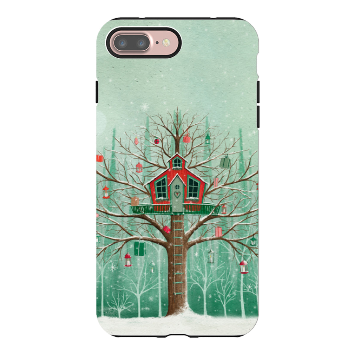 iPhone Tough Case -Christmas Tree House By Maja Lindberg