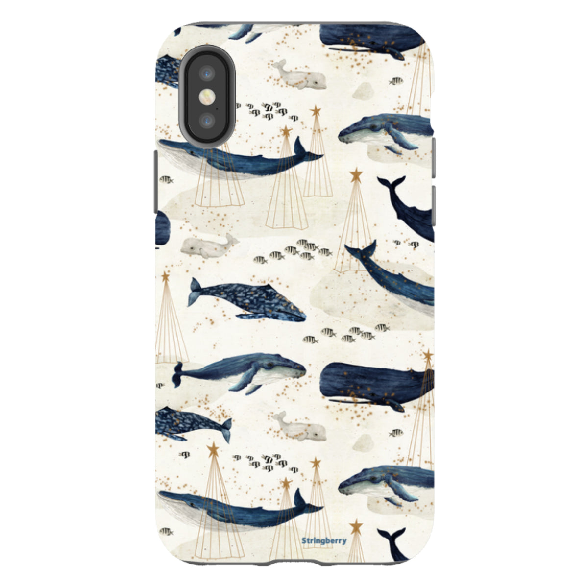 iPhone Tough Case - Christmas Whale III von Katherine Quinn