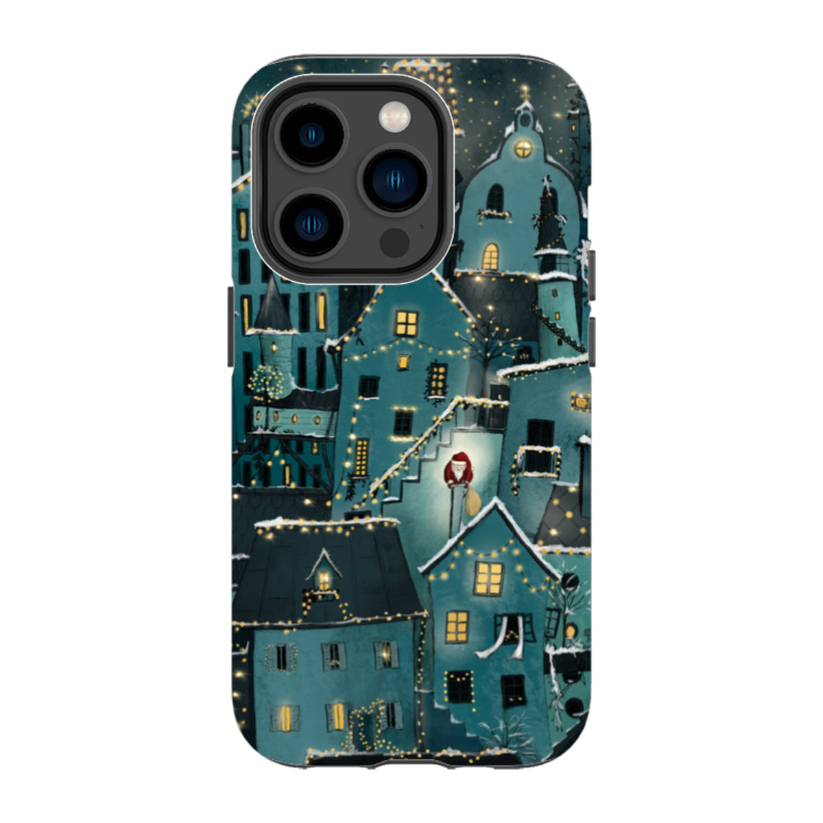 iPhone Tough Case - Citywinkles Blue By Maja Lindberg