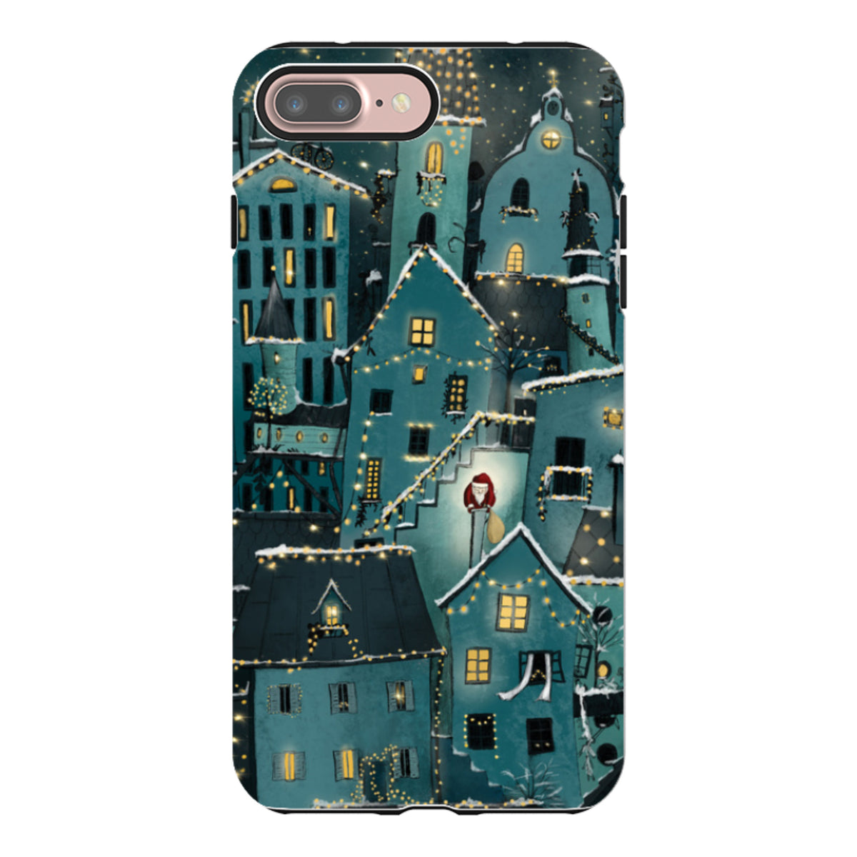 iPhone Tough Case - Citywinkles Blue By Maja Lindberg