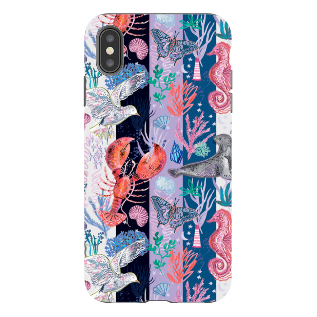 iPhone Tough Case - Coastal Calling Stripe II By Emma Frances Grant