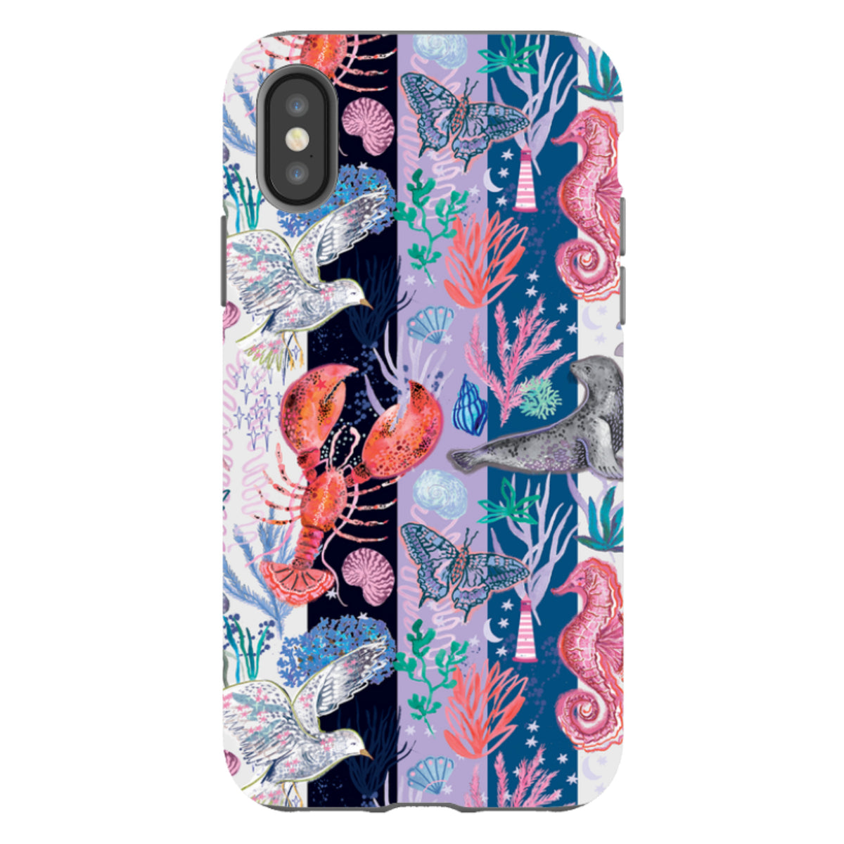 iPhone Tough Case - Coastal Calling Stripe II By Emma Frances Grant