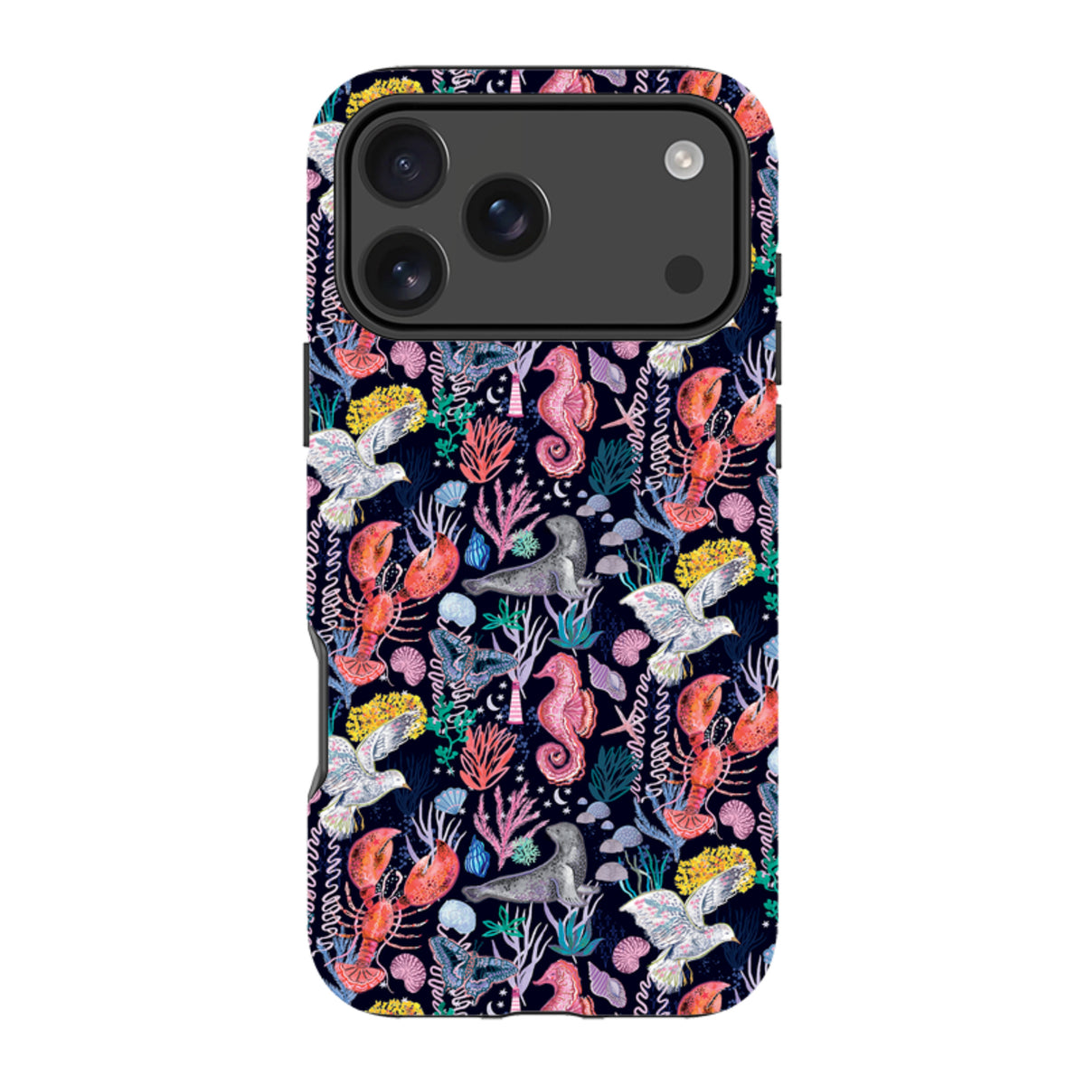 Твърд калъф за iPhone - Десен "Брегова линия"-A от Ема Франсис Грант