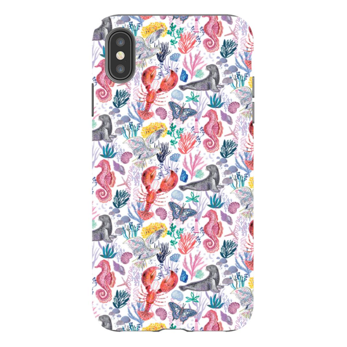iPhone Tough Case - Coastline Pattern-B By Emma Frances Grant