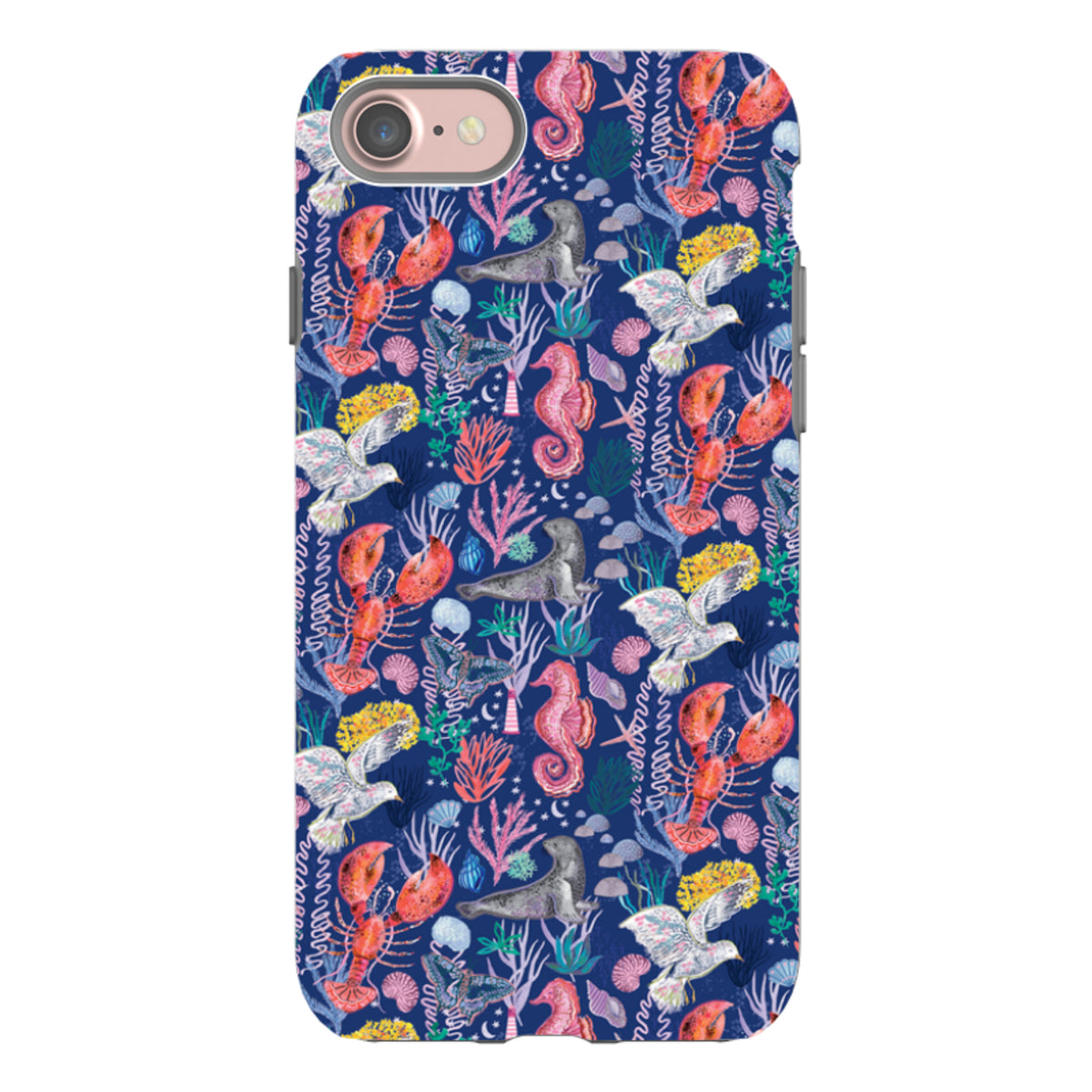 iPhone Tough Case - Coastline Pattern-C By Emma Frances Grant