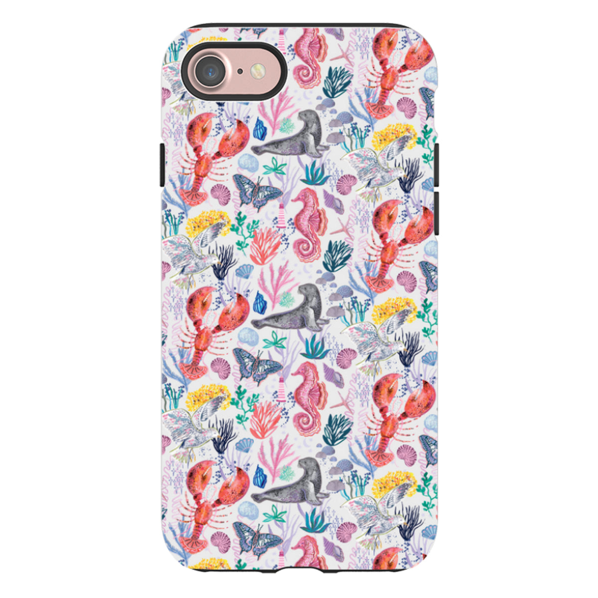 iPhone Tough Case - Coastline Pattern-D By Emma Frances Grant