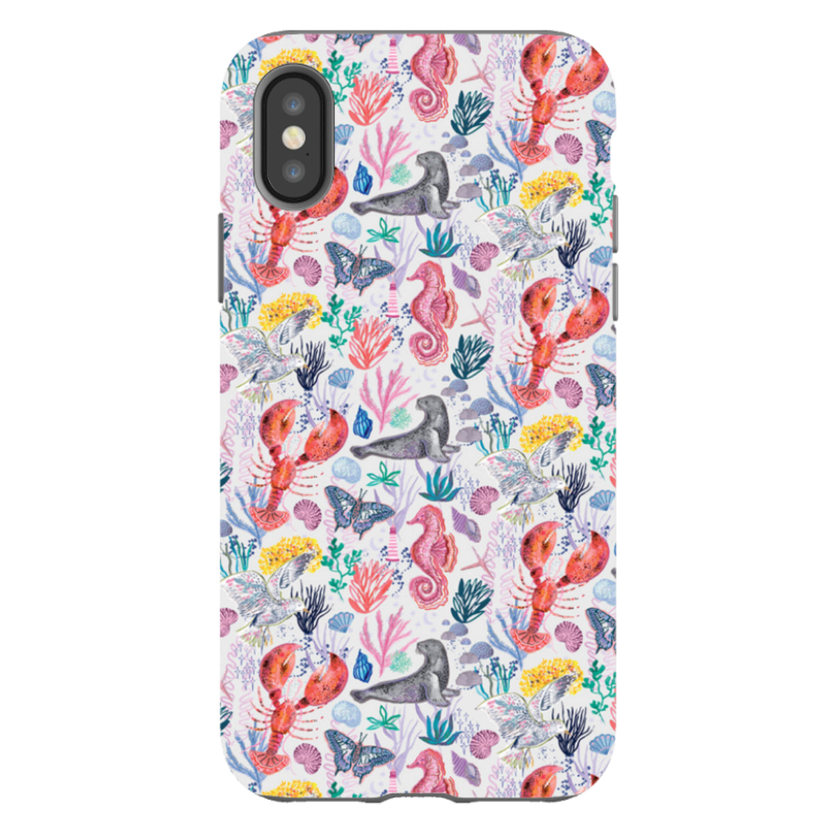 iPhone Tough Case - Coastline Pattern-D By Emma Frances Grant