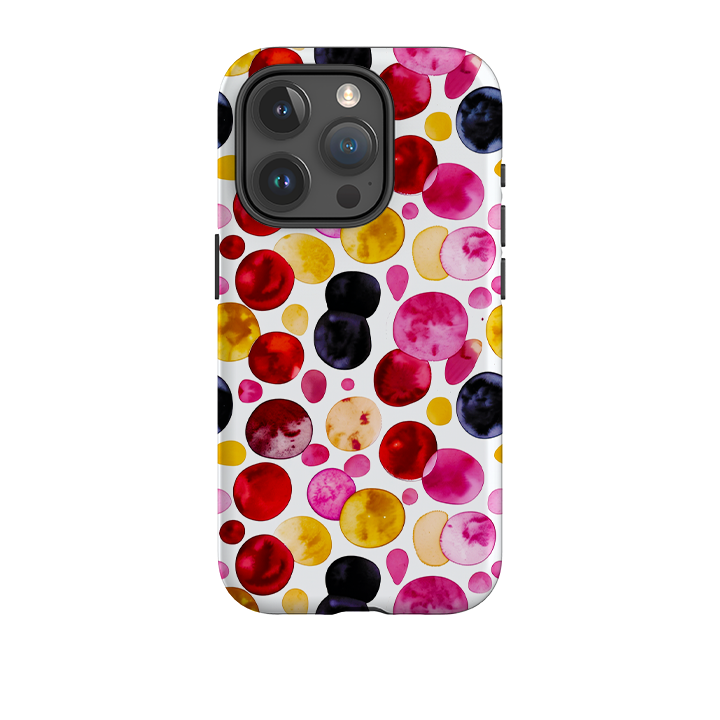 iPhone Tough Case - Colour Moon Polka