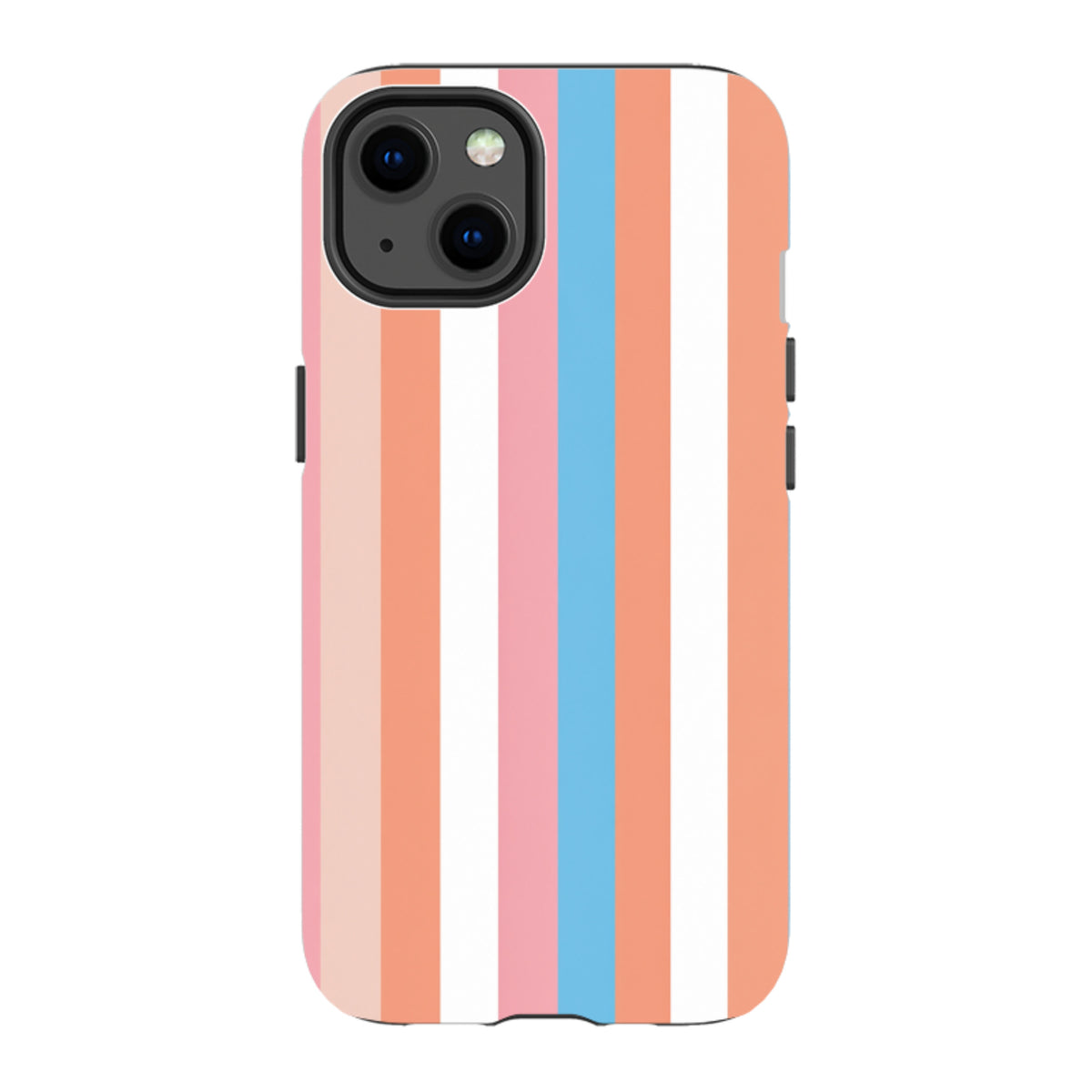 iPhone Tough Case - Coral Pink Stripe