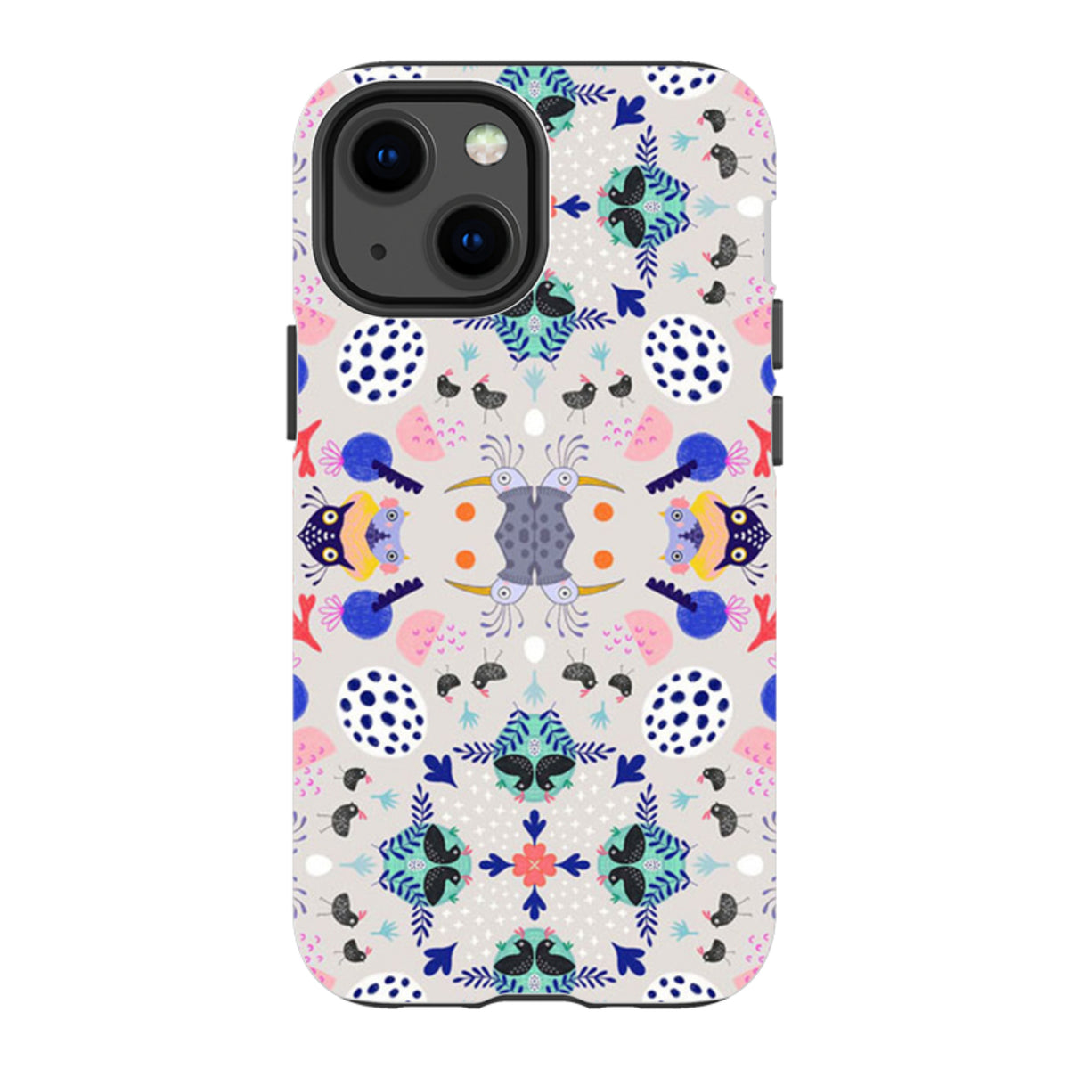 iPhone Tough Case - Crazy Bird Pattern By Mia Underwood