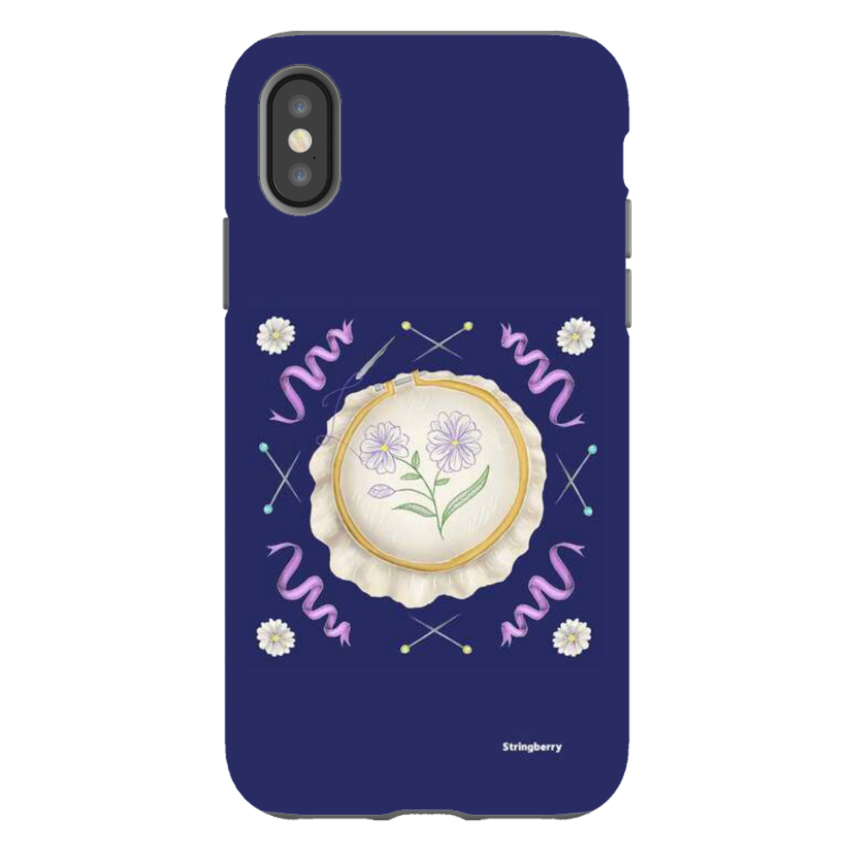 iPhone Tough Case - Daisy Needlework By Catherine Rowe