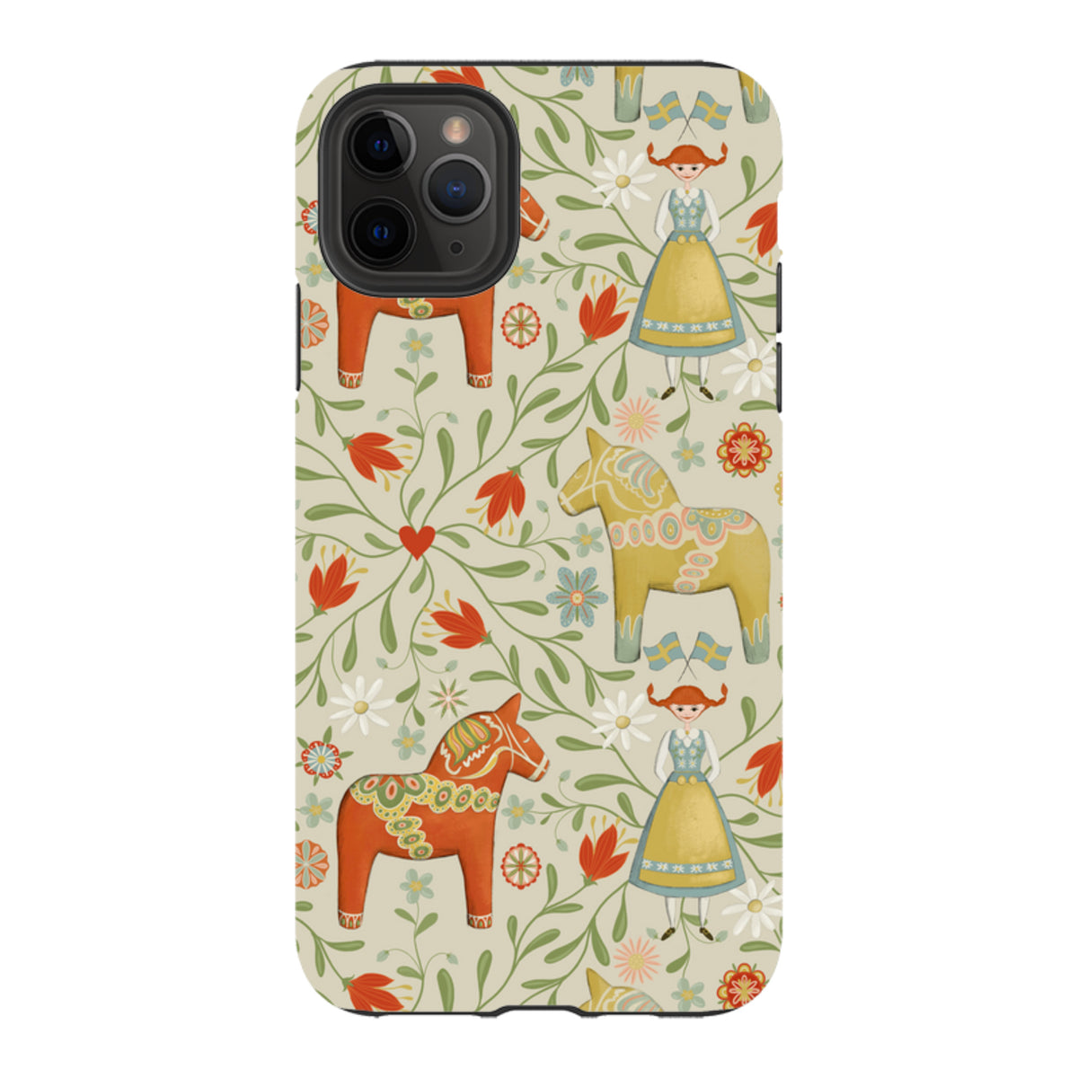 iPhone Tough Case - Dala Horse By Maja Lindberg