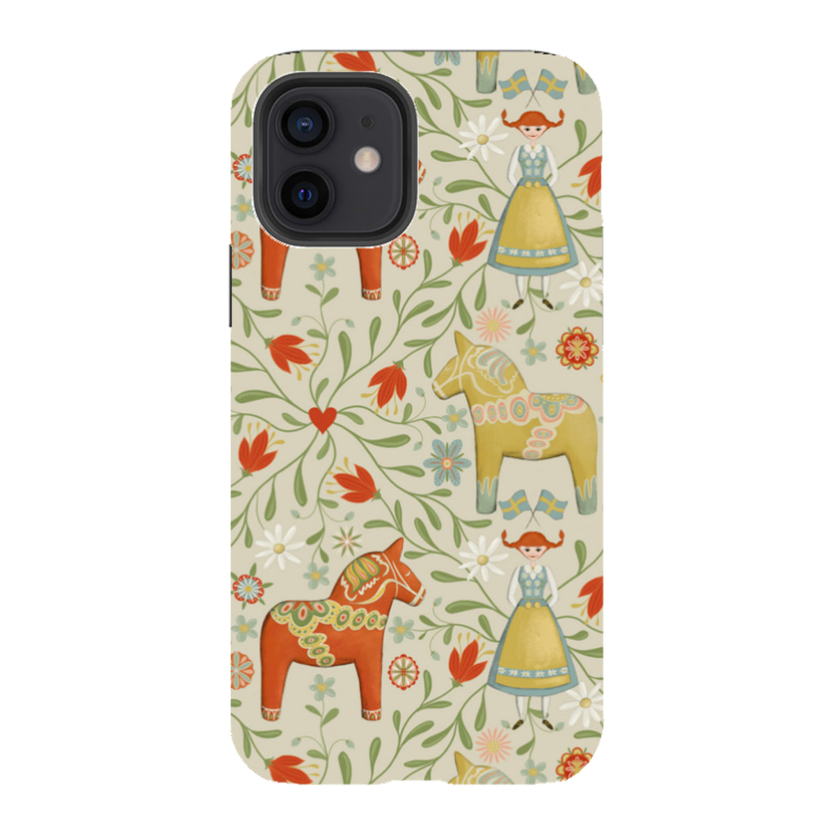 iPhone Tough Case - Dala Horse By Maja Lindberg