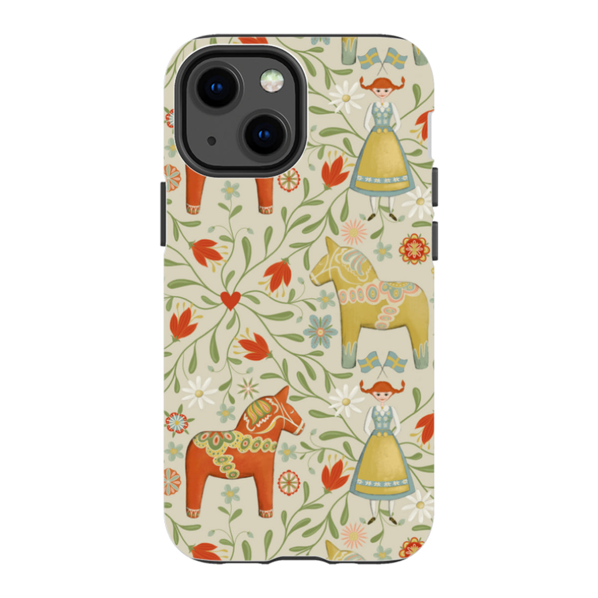 iPhone Tough Case - Dala Horse By Maja Lindberg