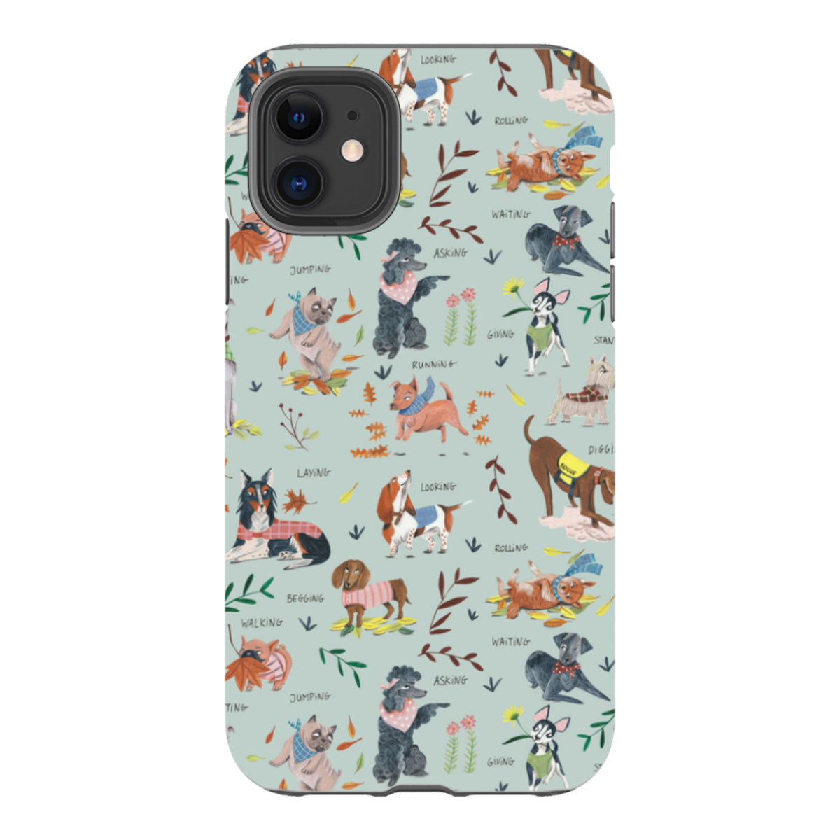 iPhone Tough Case - Dog Pattern II By Caroline Bonne Muller