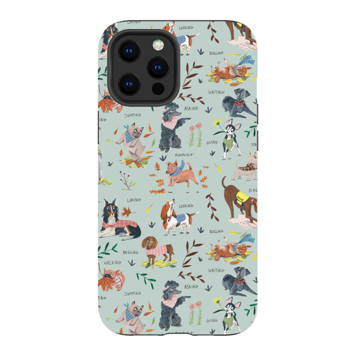 iPhone Tough Case - Dog Pattern II By Caroline Bonne Muller