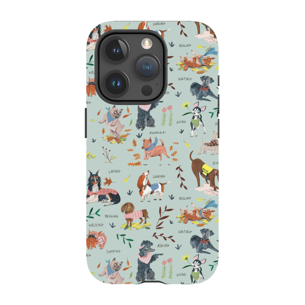 iPhone Tough Case - Dog Pattern II By Caroline Bonne Muller