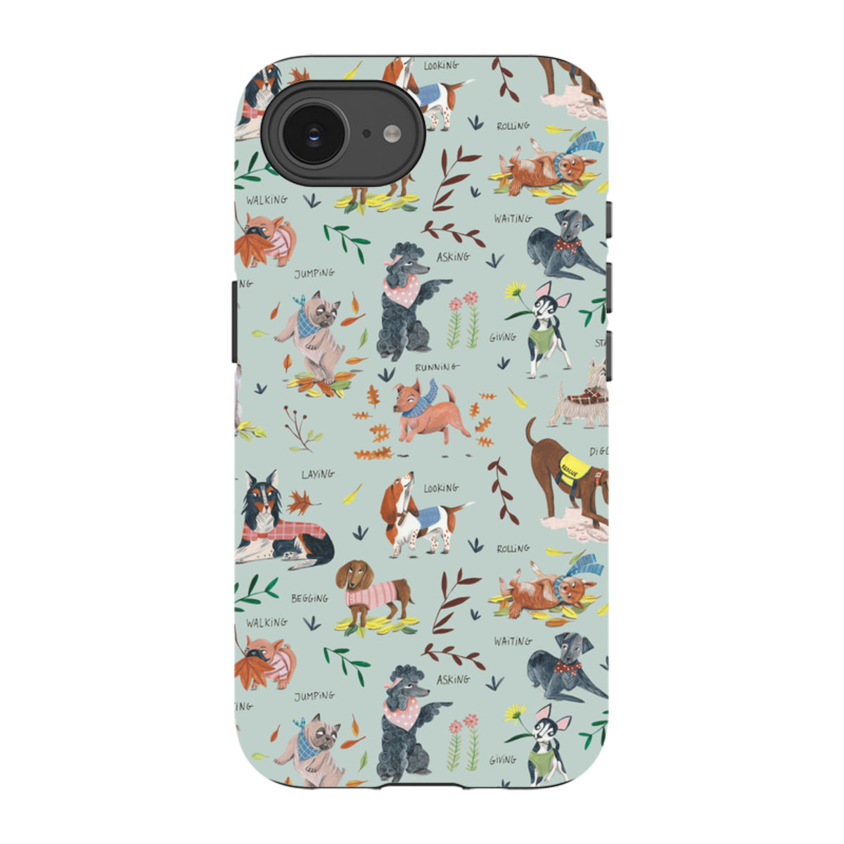 iPhone Tough Case - Dog Pattern II By Caroline Bonne Muller