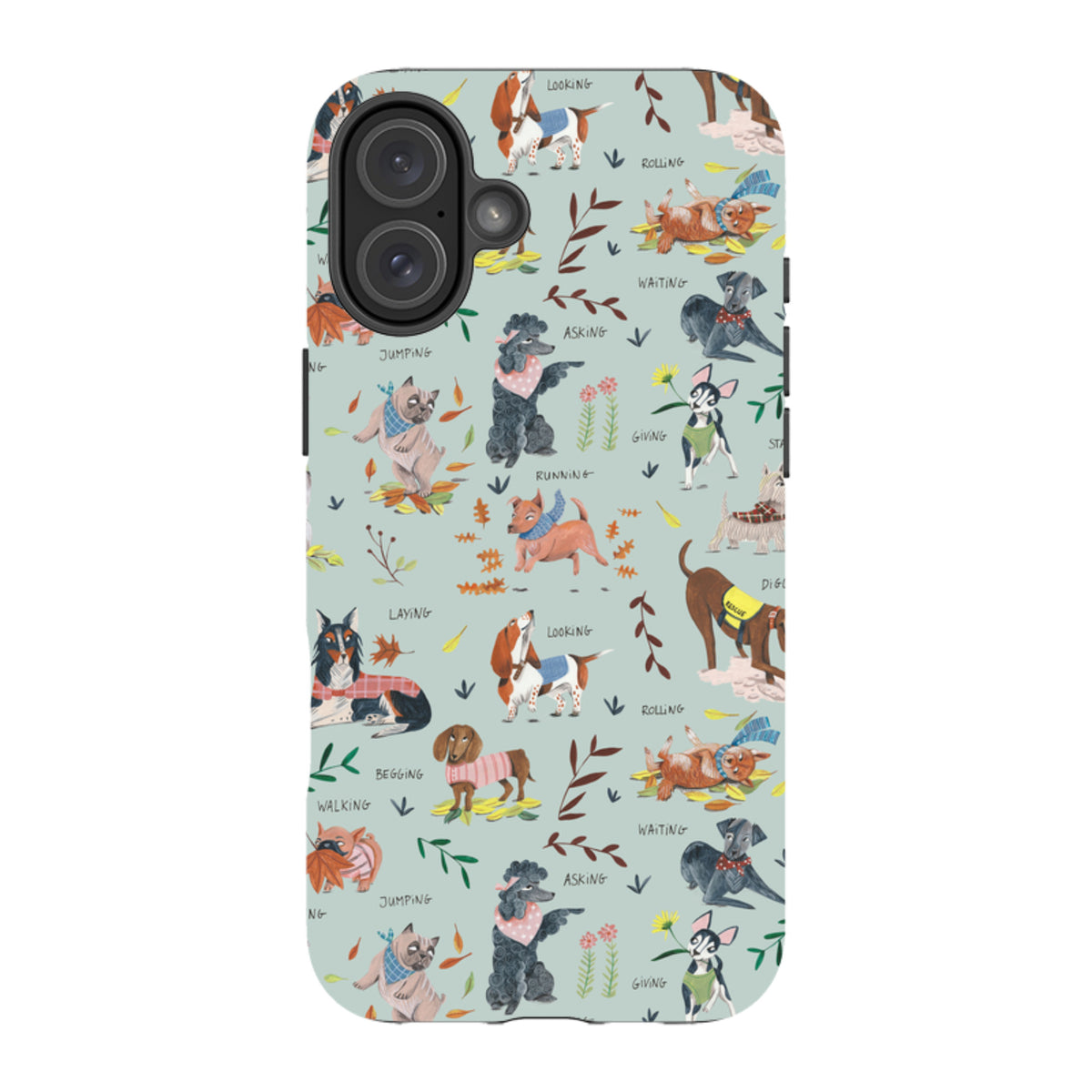 iPhone Tough Case - Dog Pattern II By Caroline Bonne Muller