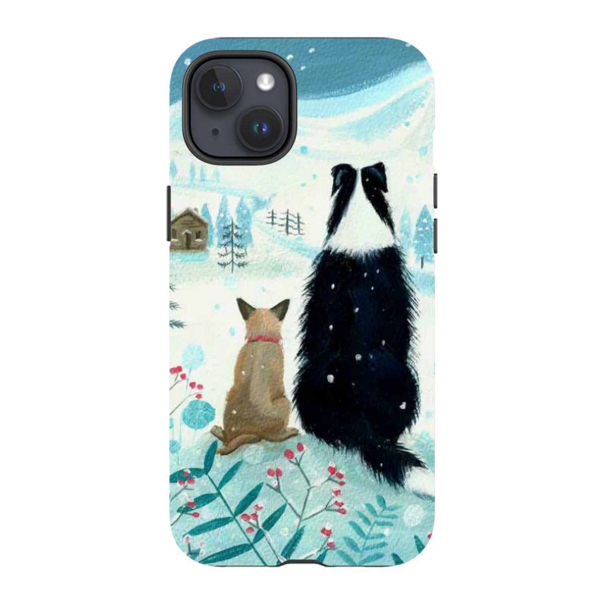 iPhone Schutzhülle Robust – Hunde Weihnachten von Mary Stubberfield