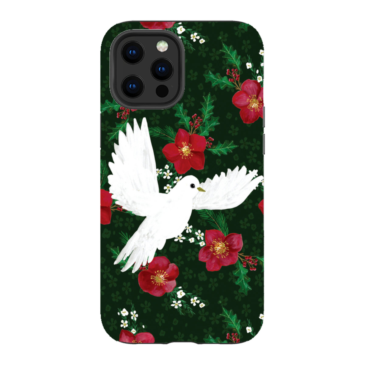 iPhone Tough Case - Dove and Floral By Abby Jacobs