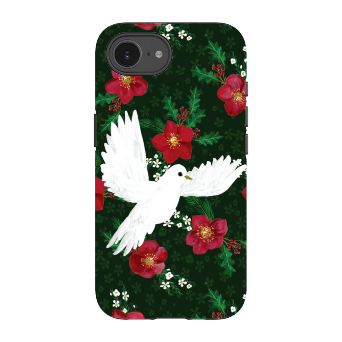 iPhone Tough Case - Dove and Floral By Abby Jacobs