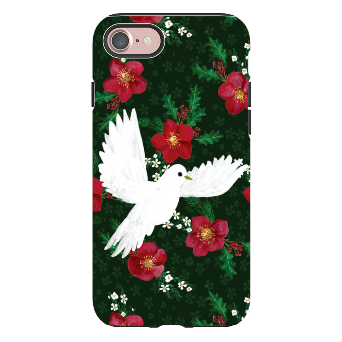 iPhone Tough Case - Dove and Floral By Abby Jacobs