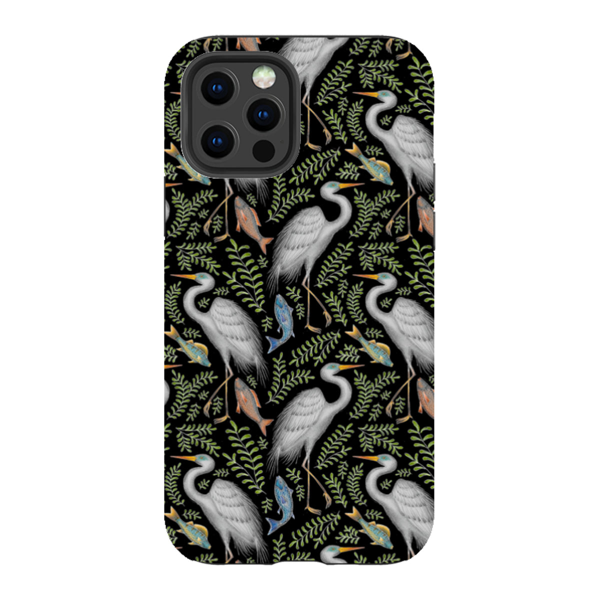 iPhone Tough Case - Egret Pattern By Catherine Rowe