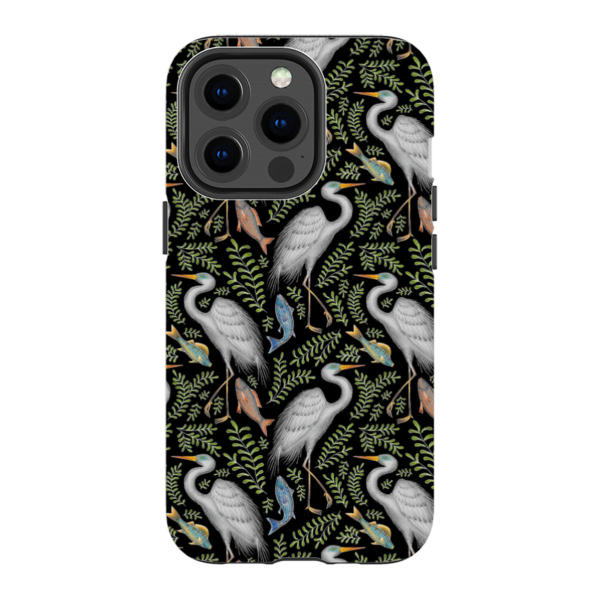 iPhone Tough Case - Egret Pattern By Catherine Rowe