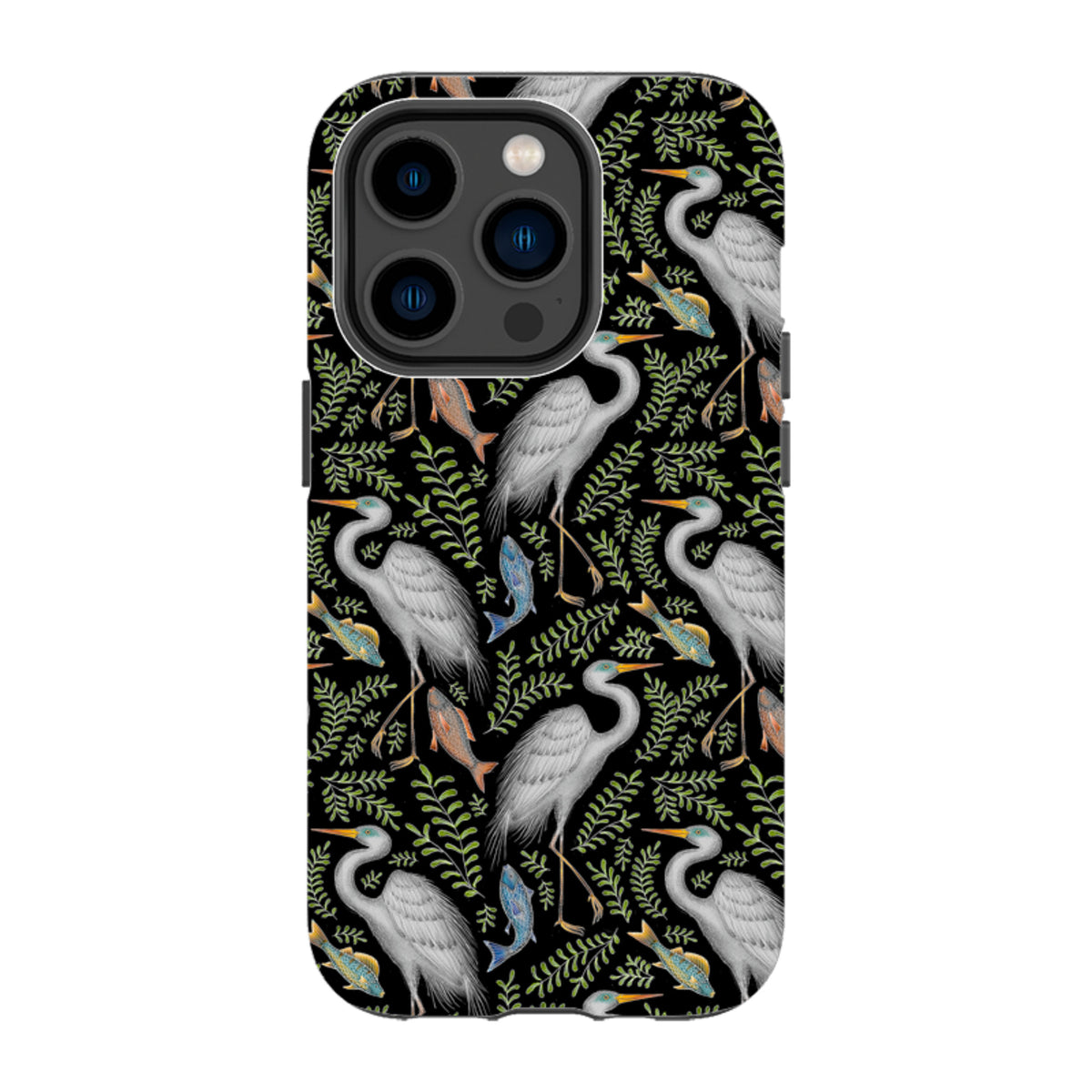 iPhone Tough Case - Egret Pattern By Catherine Rowe