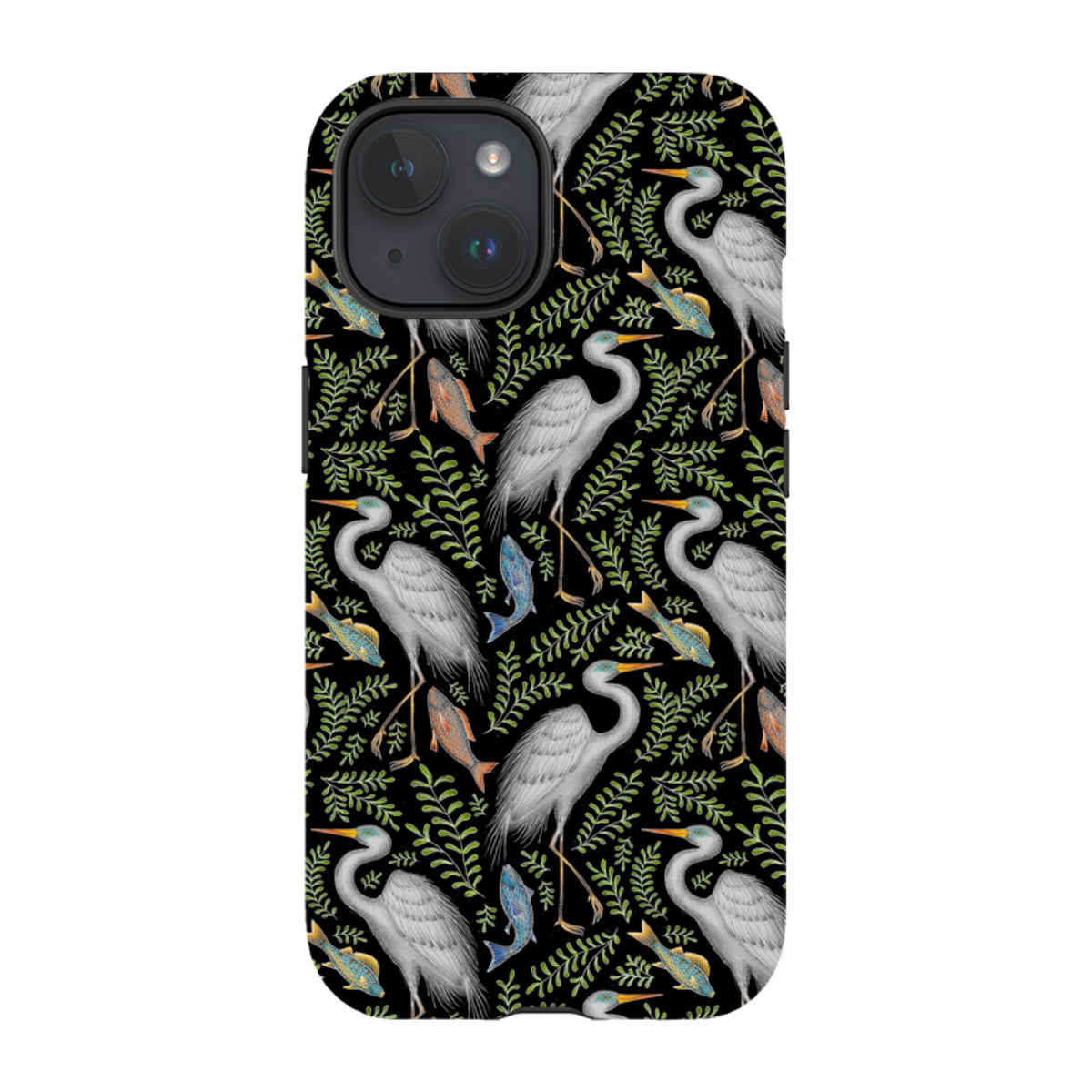 iPhone Tough Case - Egret Pattern By Catherine Rowe
