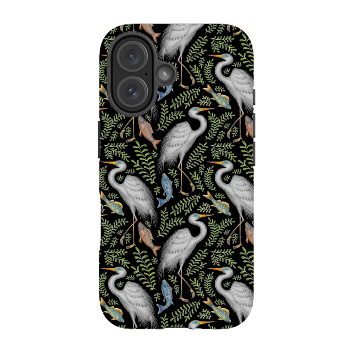 iPhone Tough Case - Egret Pattern By Catherine Rowe
