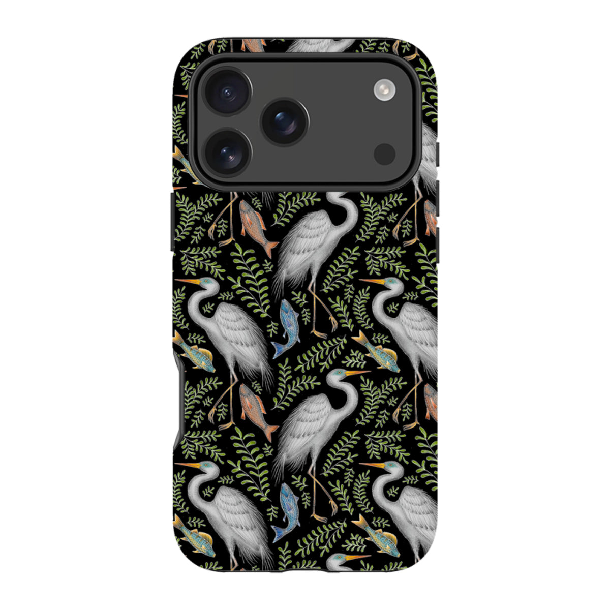 iPhone Tough Case - Egret Pattern By Catherine Rowe