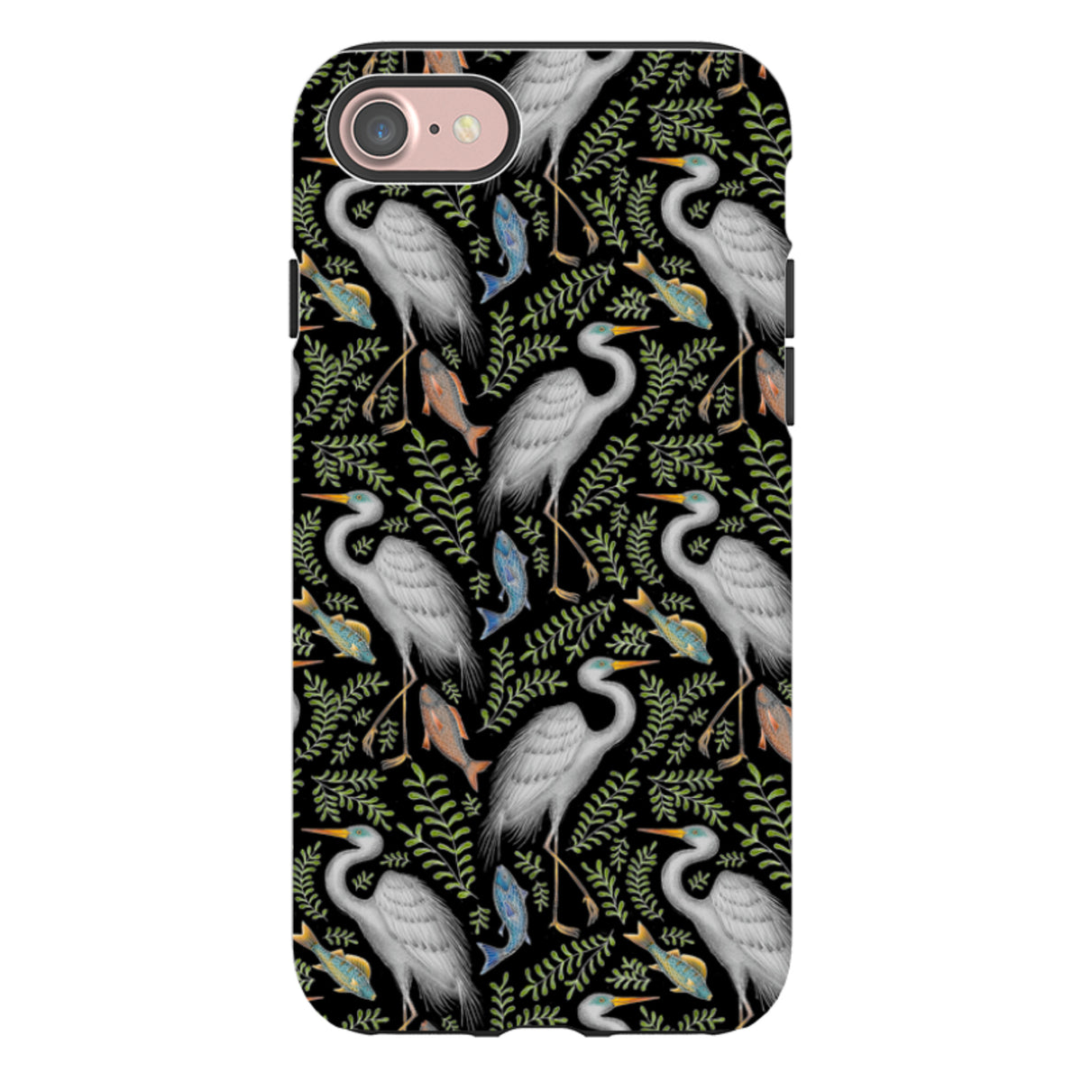 iPhone Tough Case - Egret Pattern By Catherine Rowe