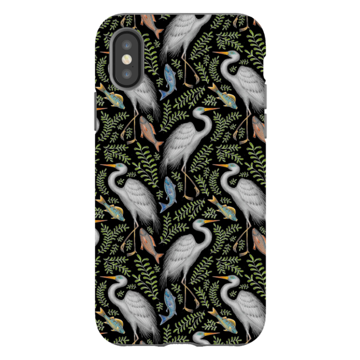 iPhone Tough Case - Egret Pattern By Catherine Rowe