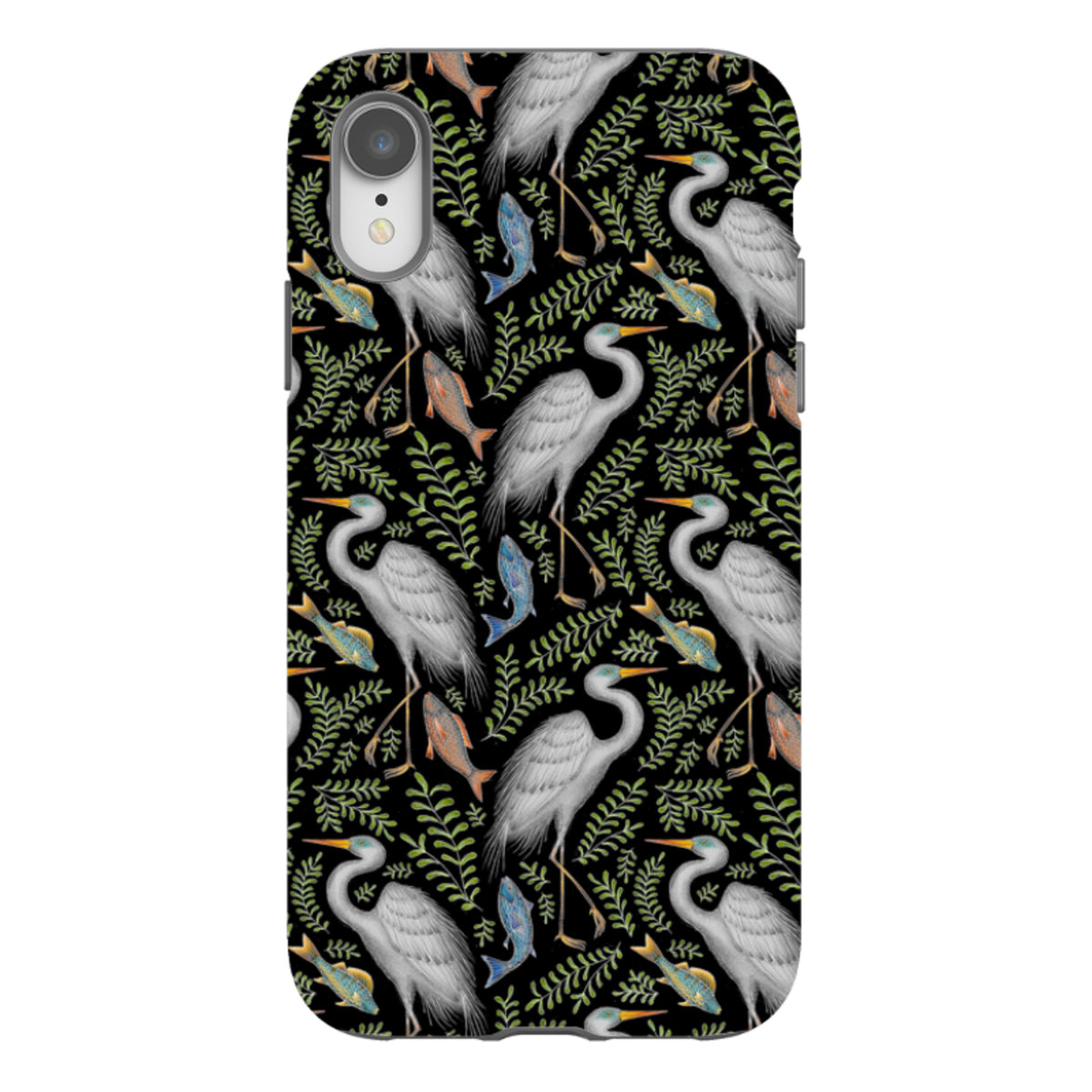 iPhone Tough Case - Egret Pattern By Catherine Rowe
