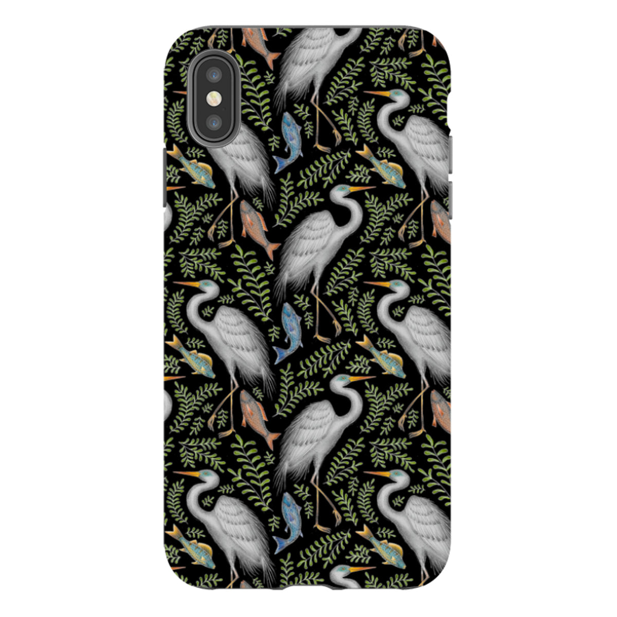 iPhone Tough Case - Egret Pattern By Catherine Rowe