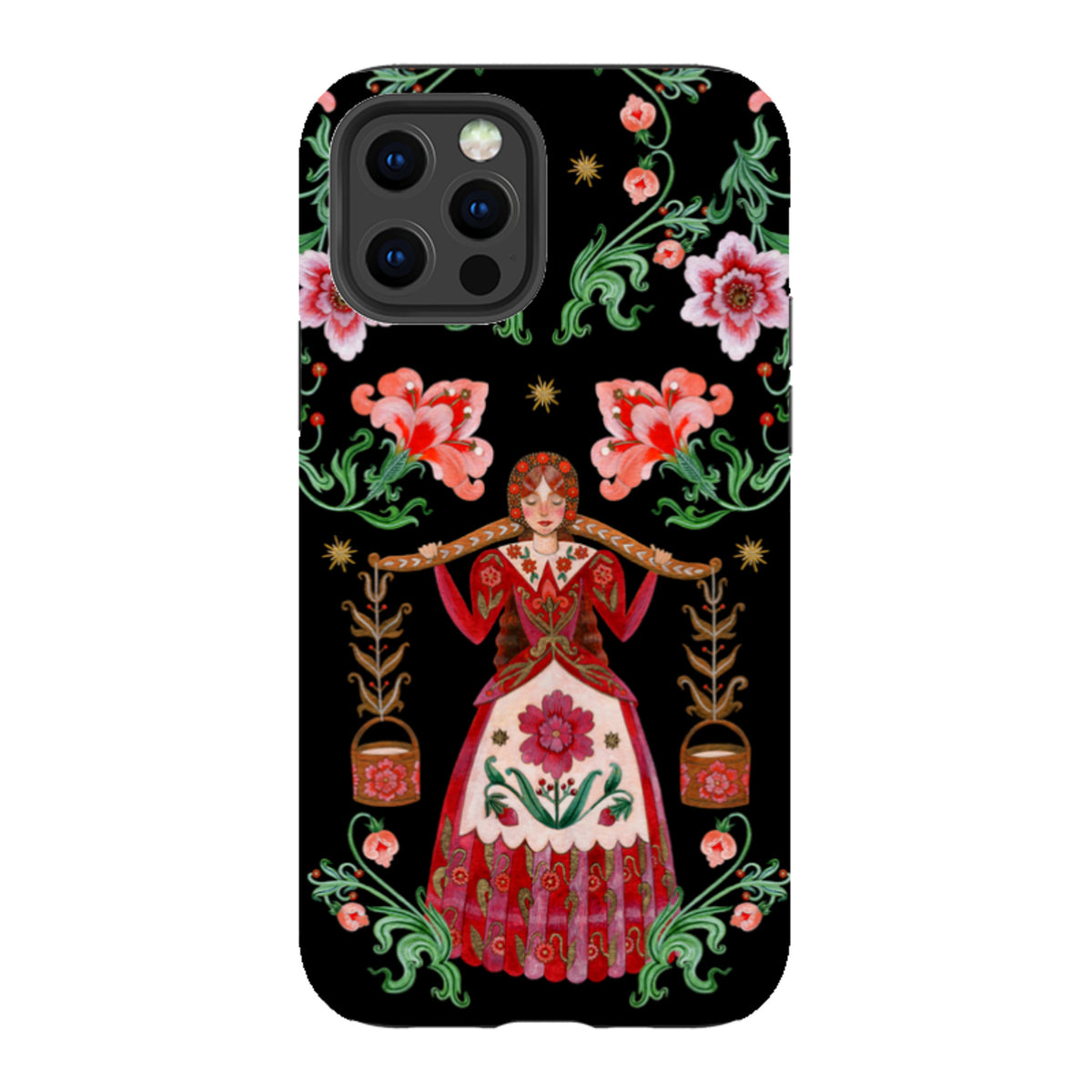 iPhone Tough  Case - Eight Maids A Milking By Maria Matos