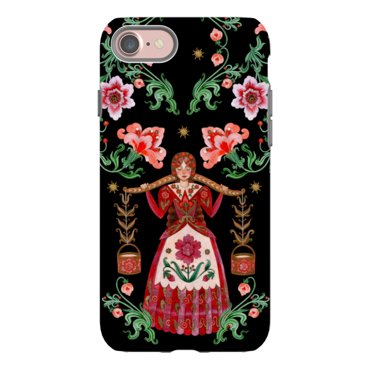 iPhone Tough  Case - Eight Maids A Milking By Maria Matos