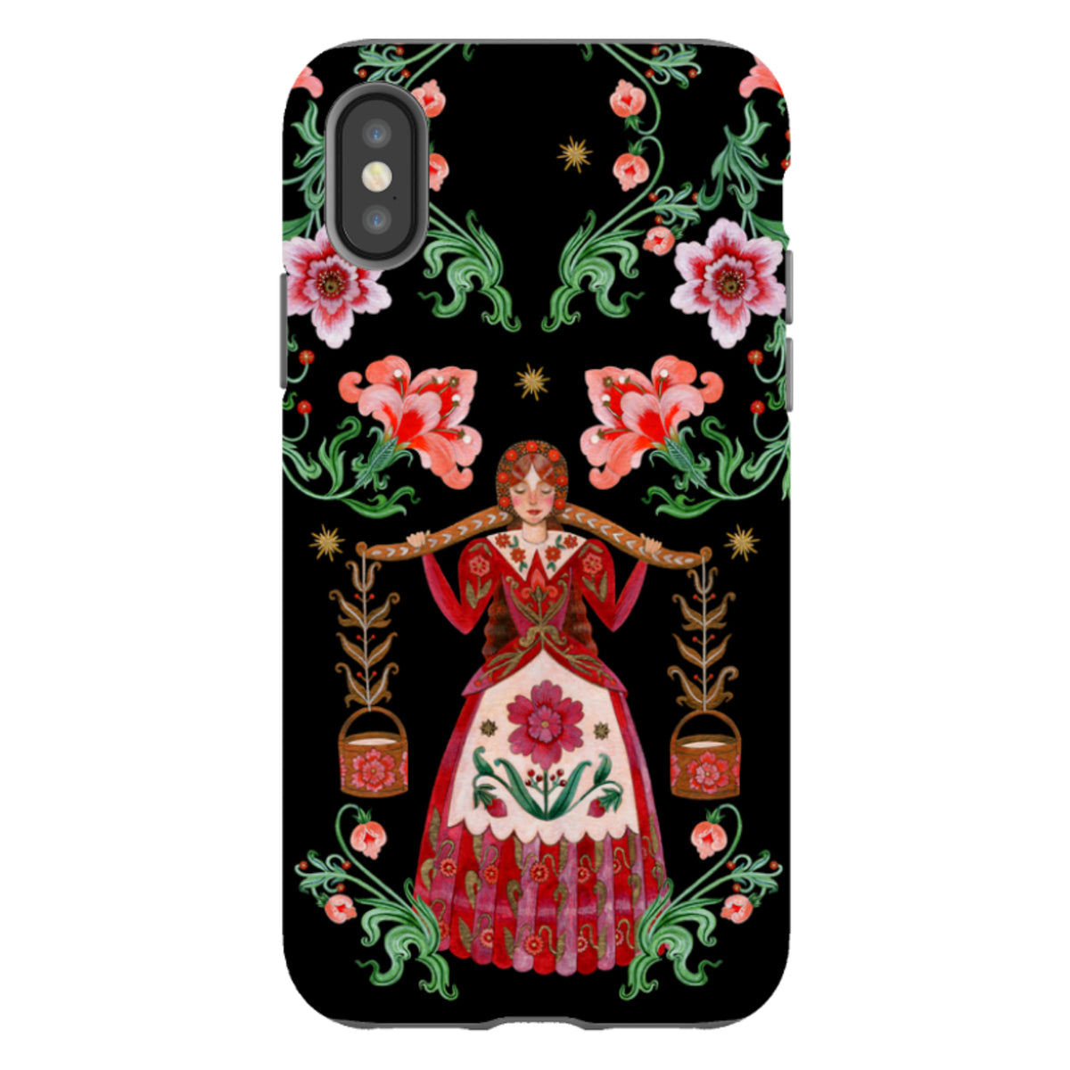 iPhone Tough  Case - Eight Maids A Milking By Maria Matos