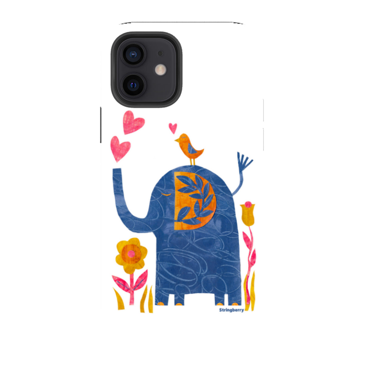 iPhone Tough Case - Elephant In Love By Tracey English