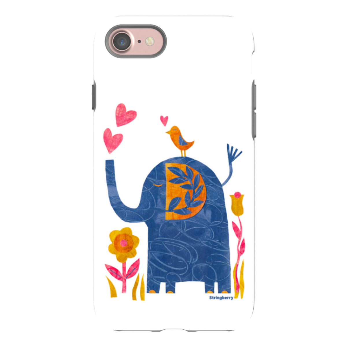 iPhone Tough Case - Elephant In Love By Tracey English